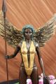 Krieger Mädchen&speer Bronze Statue Skulptur Farbe Patina Heiße Guss Marmorfigur Antike Bild 6