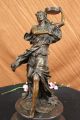Bronze Figur Kunst Tänzer Junge Dame Signiert Dekoration Statue Skulptur Antike Bild 2