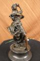 Bronze Figur Kunst Tänzer Junge Dame Signiert Dekoration Statue Skulptur Antike Bild 7