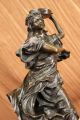 Bronze Figur Kunst Tänzer Junge Dame Signiert Dekoration Statue Skulptur Antike Bild 8