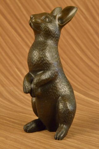 Weinlese Eisen/bronze/metall - Statue Von Osterhase/kaninchen - Bild