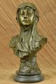 Bronze Skulptur Statue E.  Villanis Figur Fein Groß Vintage Französisch Antike Bild 4