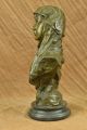 Bronze Skulptur Statue E.  Villanis Figur Fein Groß Vintage Französisch Antike Bild 5