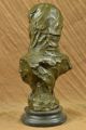 Bronze Skulptur Statue E.  Villanis Figur Fein Groß Vintage Französisch Antike Bild 6