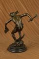 Skulpture Fliegen Quecksilber Feines Klassisch Nackt Bronze Heiss Guss Heim Deko Antike Bild 4