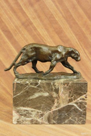 Bronze Panther Signiert Bugatti Bronzefigur Bild