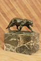 Bronze Panther Signiert Bugatti Bronzefigur Antike Bild 3