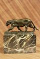 Bronze Panther Signiert Bugatti Bronzefigur Antike Bild 5
