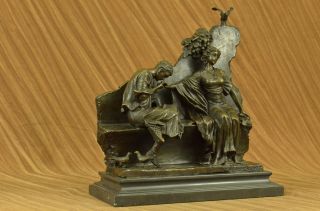 Art Nouveau Romantisches Paar Liebe Museumsqualität Bronze Skulptur Bild