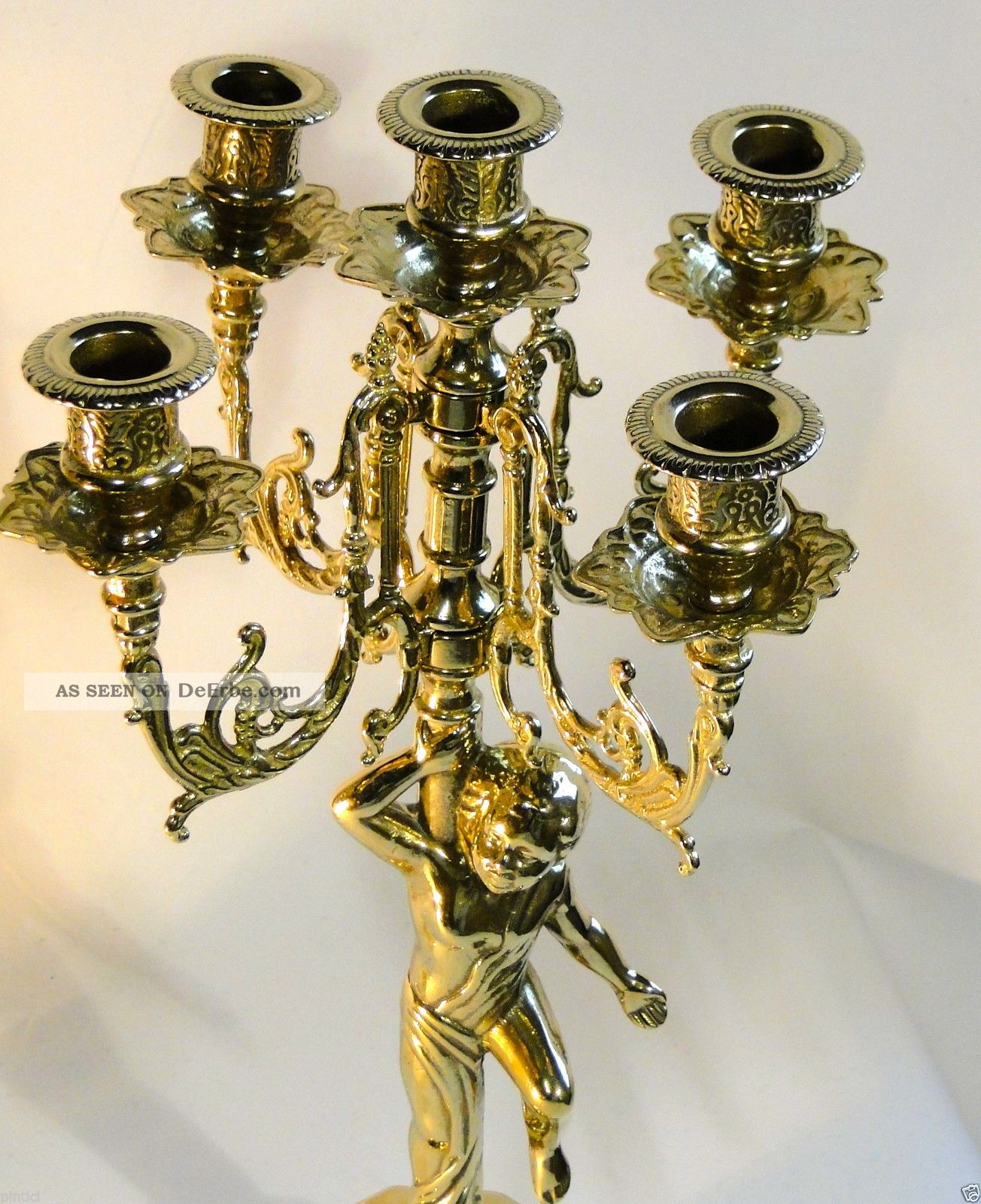 Kaminset Kaminuhr Kerzenhalter Kerzenständerset