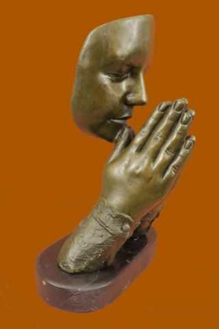 Heißen Guss Große/original Milo Berechtigen Amen Beten - Bronze Marmor Statue Bild
