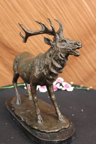 Elch/hirsch Skulptur Bronze Marmor Jäger Tierwelt Kunst Bild