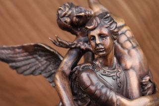 Unterzeichnet Gloria Victis Von Moreau Bronze Skulptur Statue Figur Mythische Bild