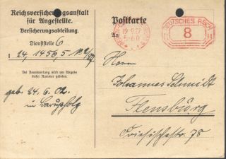 Alte Postkarte Der Reichsversicherungsanstalt Von 1927 - Stempel Deutsches Reich Bild