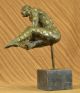 Bronze - Figur Salvador Dali Mann Mit Kubischem Design Skulptur Selten Antike Bild 3