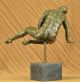 Bronze - Figur Salvador Dali Mann Mit Kubischem Design Skulptur Selten Antike Bild 5