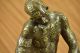 Bronze - Figur Salvador Dali Mann Mit Kubischem Design Skulptur Selten Antike Bild 8