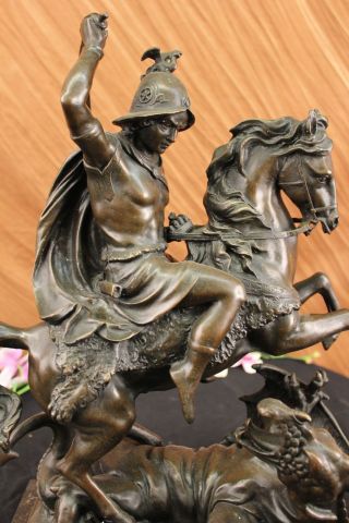 Saint George Dragon Slayer Statue Aus Bronze Marmor Bild