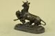 Bronze - Und Marmorskulptur Signiert Barye Panther Greift Giselle An Antike Bild 5