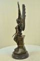 Echt Bronzemetall Statue / Marmor Klassische Nike Von Samothrake Sieg Skulptur Antike Bild 3