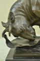 Bronze Abstract Bronze Bull Horns Statue Figurine Skulptur Stock Broker N Antike Bild 5