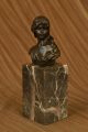 Statue Bronze Signiert Marmor Statue Porträt Büste Dame Mädchen Art Nouveau Deco Antike Bild 2