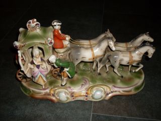 Grafenthal Graefenthal Dresden Porcelain Royal Carriage Horse Thuringia Germany Bild