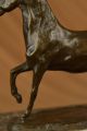Barye Bronze Statue Figur Auf Marmorblock Galoppierendes Pferd Jugendstil Antike Bild 11