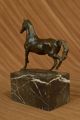 Barye Bronze Statue Figur Auf Marmorblock Galoppierendes Pferd Jugendstil Antike Bild 4