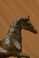 Barye Bronze Statue Figur Auf Marmorblock Galoppierendes Pferd Jugendstil Antike Bild 7