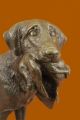 Bronze Skulptur Mit Marmor Sockel Labrador Retriever Vogel Jagd Auszeichnung Antike Bild 7