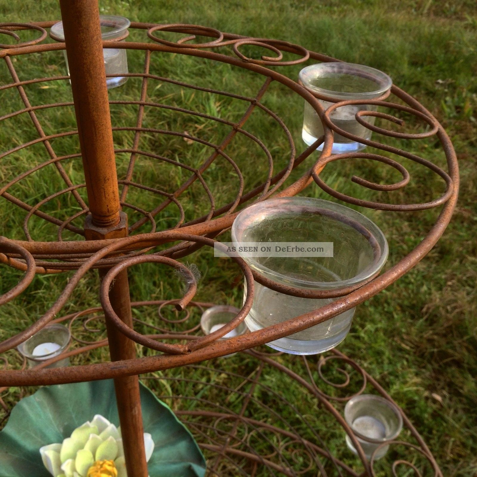 Runde Metall Etagere Winter Garten Pflanzen Dekoration