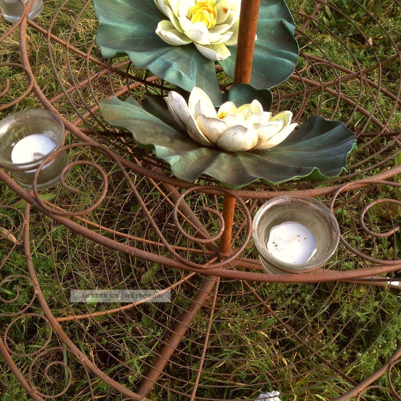 Runde Metall Etagere Winter Garten Pflanzen Dekoration