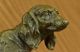Basset Hound Dog Abbildung Art Deco Bronze Skulptur Marmorsockel Figur Geschenk Antike Bild 9
