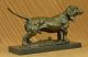 Basset Hound Dog Abbildung Art Deco Bronze Skulptur Marmorsockel Figur Geschenk Antike Bild 8