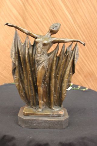 Vintage Chiparus BauchtÄnzerin Bronze Skulptur Statue Jugendstil FigÜrchen Larg Bild
