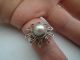 Toller Art Deco Perle Silber Ring,  925 Gepunzt,  Handarbeit,  Top Ringe Bild 9