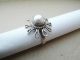 Toller Art Deco Perle Silber Ring,  925 Gepunzt,  Handarbeit,  Top Ringe Bild 8