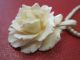 Jugendstil - Art Deco Bein Schnitzerei Weiße Rose Kette.  Erbach Schmuck nach Epochen Bild 1