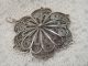 Antik Anhänger Filigran Silber Silberdraht Perlrand Verziert Blume 4,  5 Cm Dm 9gr Schmuck & Accessoires Bild 5