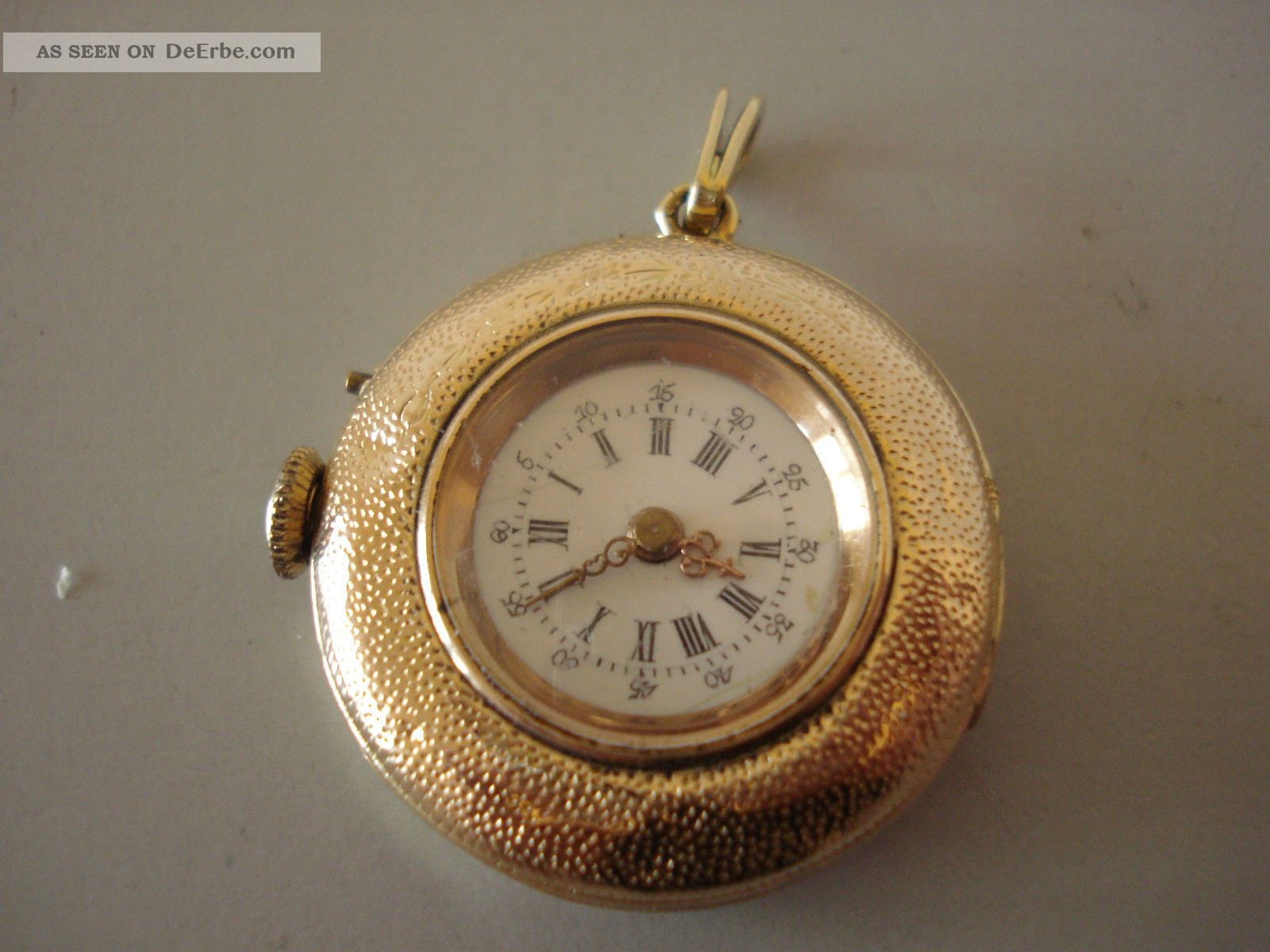SchÖne Alte 585 14 - Karat Gold Damen Taschenuhr/anhÄngeruhr Um1900 Ansehen Taschenuhren Bild