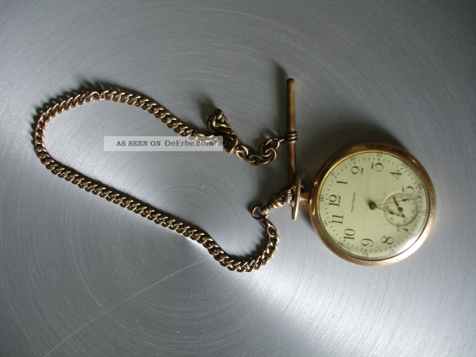 Alte Waltham Taschenuhr Funktioniert Taschenuhren Bild