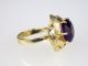 Art Deco Damen 585 14k Gelbgold Gold 8 Ct Echter Amethyst Ring,  Antik,  Größe 54 Schmuck nach Epochen Bild 7