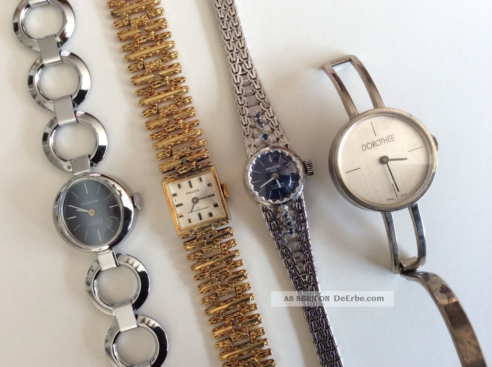 Antik Armbanduhren Damen Gold Silber Bastler Schmuck Swiss Vintage Mode Klassike Uhren Bild