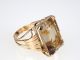 Art Deco Damen 750 18k Gelbgold 20 Ct Rauchtopas Ring,  Antik,  Größe 52 Schmuck nach Epochen Bild 4