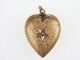 Historismus Damen 585 14k Gelb Gold Herz Orient Perle Ketten Anhänger,  Pendant Schmuck nach Epochen Bild 1