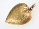 Historismus Damen 585 14k Gelb Gold Herz Orient Perle Ketten Anhänger,  Pendant Schmuck nach Epochen Bild 5