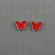 1x Retro Strasssteine Anhänger Ohrringe Earrings Xj0571 Schmetterling Butterfly Schmuck & Accessoires Bild 1