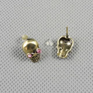 1x Brosche Schmuck Männer Frauen Jewelry Ohrringe Earrings Xf010e Pair Schädel Bild