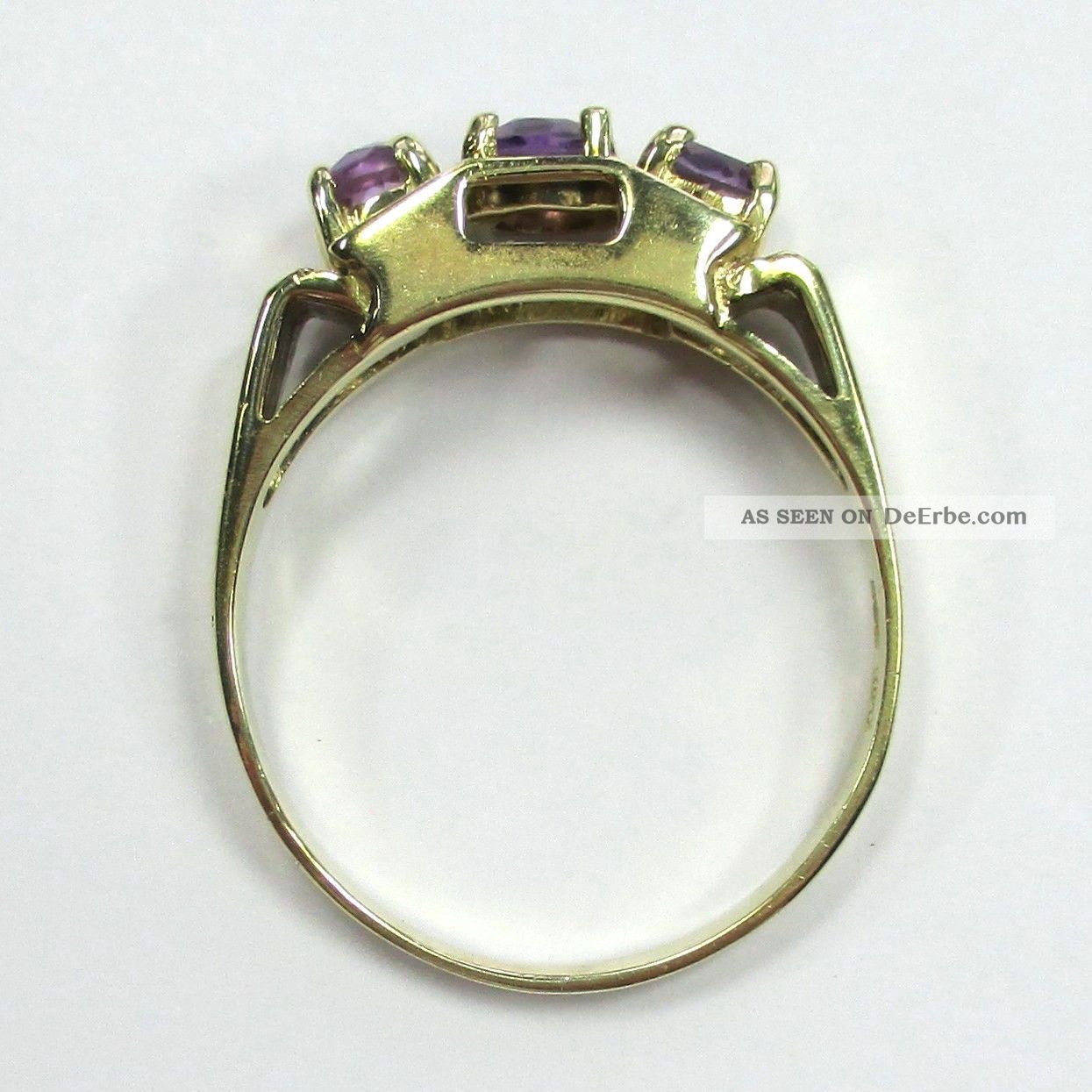 849 Klassischer Ring Aus Gold 585 Mit Anmethyst Video 1510/57